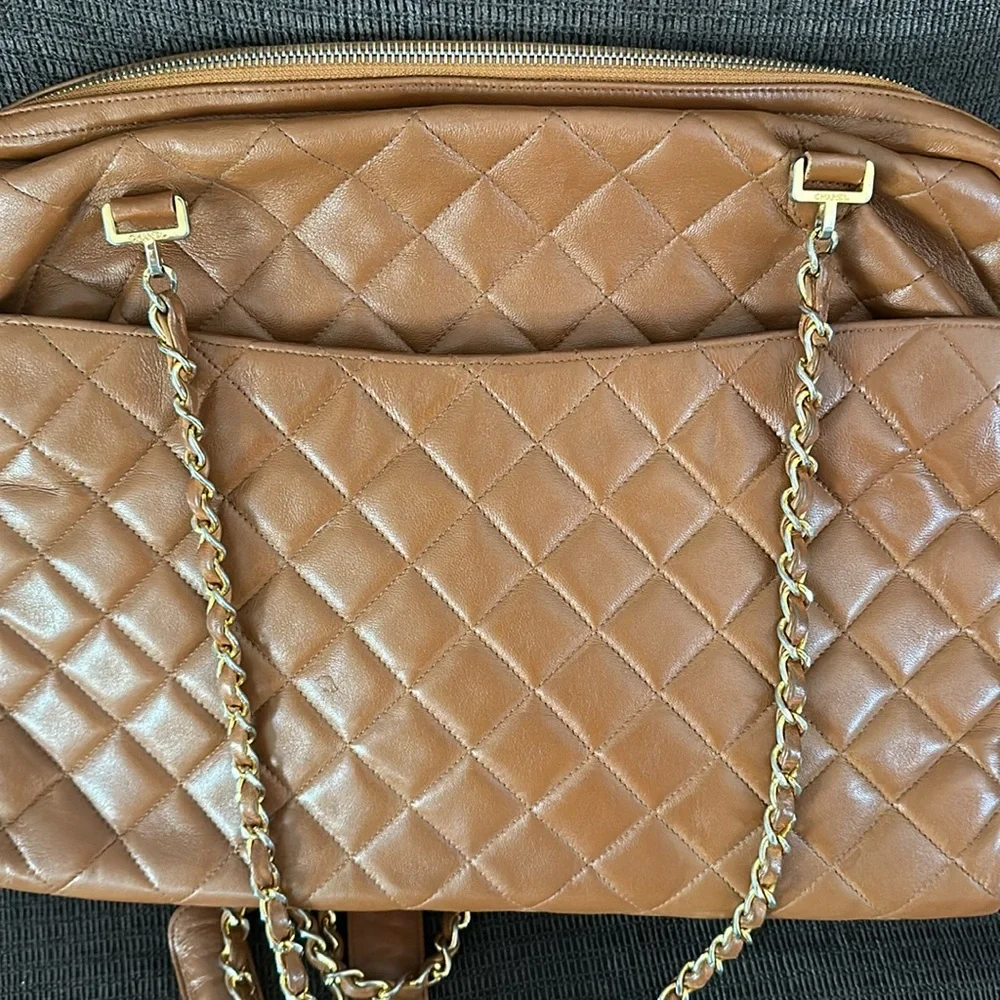Vintage Chanel large camera bag style/Tote